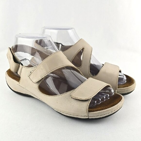 Wolky Liana Women's Beige Tan Leather Adjustable Straps Walking Sandal Size 37 - Picture 3 of 15